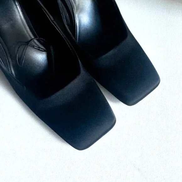 NWOT Zara Silk Block Heels - Picture 2 of 6